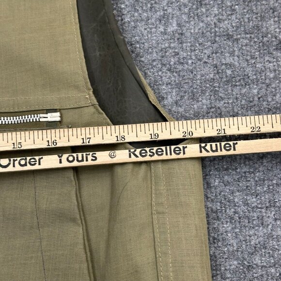 VTG Storm Pruf Japan Vest Mens M Beige Fishing Zip Up Pockets - Picture 9 of 10